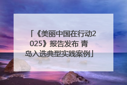 《美丽中国在行动2025》报告发布 青岛入选典型实践案例