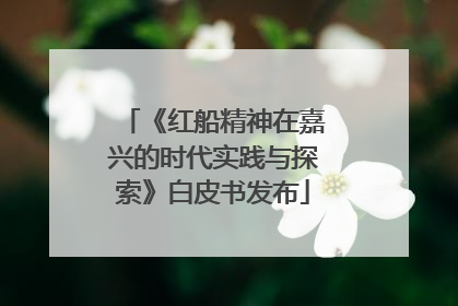 《红船精神在嘉兴的时代实践与探索》白皮书发布