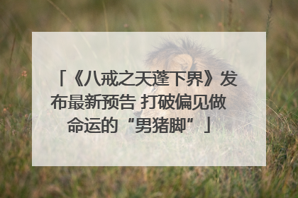《八戒之天蓬下界》发布最新预告 打破偏见做命运的“男猪脚”