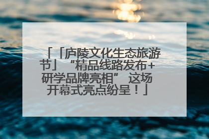 「庐陵文化生态旅游节」“精品线路发布+研学品牌亮相” 这场开幕式亮点纷呈！