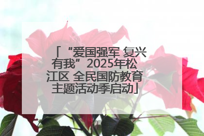 “爱国强军 复兴有我”2025年松江区 全民国防教育主题活动季启动