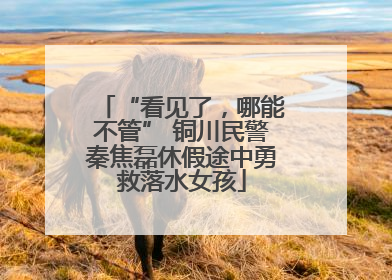 “看见了，哪能不管” 铜川民警秦焦磊休假途中勇救落水女孩