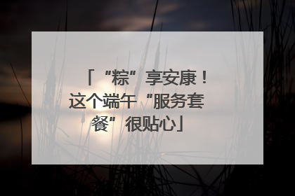“粽”享安康！这个端午“服务套餐”很贴心