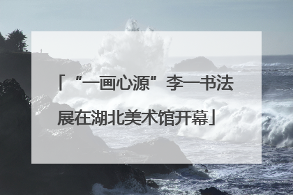 “一画心源”李一书法展在湖北美术馆开幕