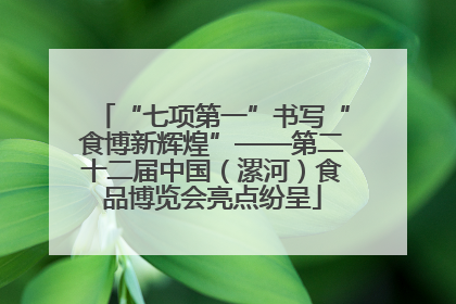 “七项第一”书写“食博新辉煌”——第二十二届中国（漯河）食品博览会亮点纷呈