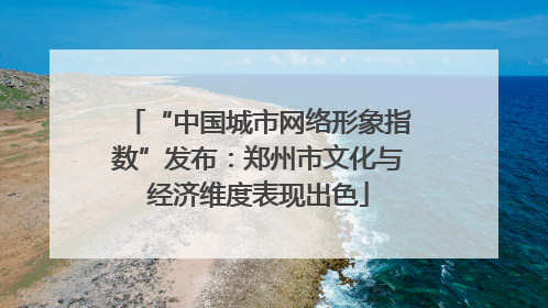 “中国城市网络形象指数”发布：郑州市文化与经济维度表现出色