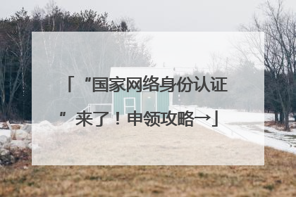 “国家网络身份认证”来了！申领攻略→