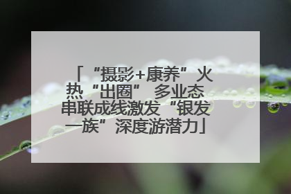 “摄影+康养”火热“出圈” 多业态串联成线激发“银发一族”深度游潜力