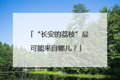 “长安的荔枝”最可能来自哪儿？
