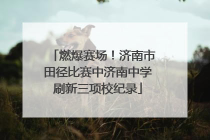 燃爆赛场！济南市田径比赛中济南中学刷新三项校纪录