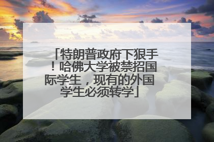特朗普政府下狠手！哈佛大学被禁招国际学生，现有的外国学生必须转学