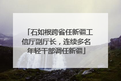 石如根跨省任新疆工信厅副厅长，连续多名年轻干部调任新疆