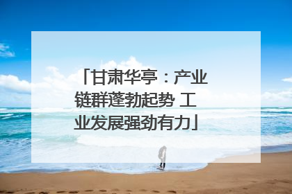 甘肃华亭：产业链群蓬勃起势 工业发展强劲有力