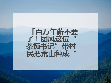 百万年薪不要了！团风这位“茶痴书记”带村民把荒山种成“绿色银行”