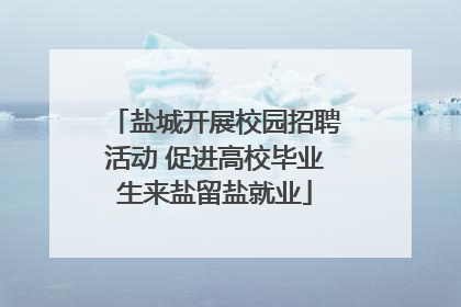 盐城开展校园招聘活动 促进高校毕业生来盐留盐就业