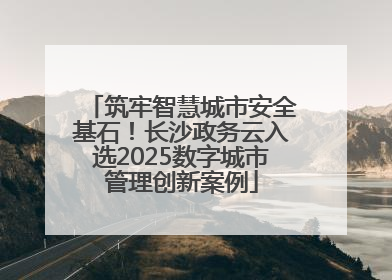 筑牢智慧城市安全基石！长沙政务云入选2025数字城市管理创新案例