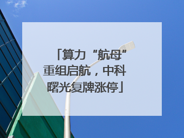 算力“航母”重组启航，中科曙光复牌涨停