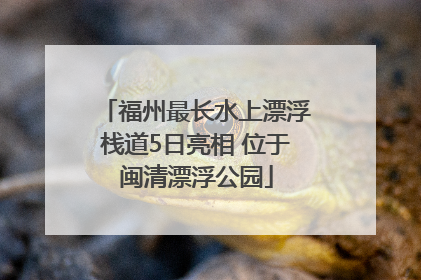 福州最长水上漂浮栈道5日亮相 位于闽清漂浮公园