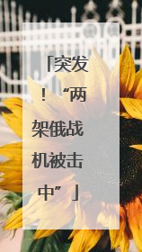 突发！“两架俄战机被击中”