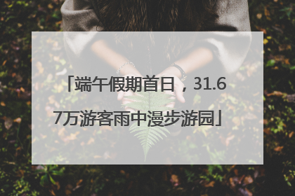 端午假期首日，31.67万游客雨中漫步游园