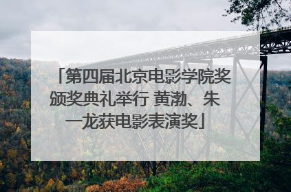 第四届北京电影学院奖颁奖典礼举行 黄渤、朱一龙获电影表演奖