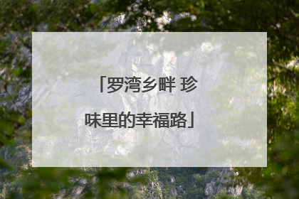 罗湾乡畔 珍味里的幸福路