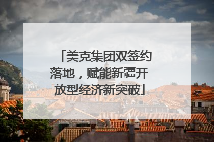 美克集团双签约落地，赋能新疆开放型经济新突破