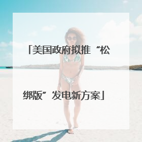 美国政府拟推“松绑版”发电新方案