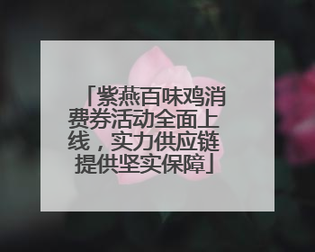 紫燕百味鸡消费券活动全面上线，实力供应链提供坚实保障