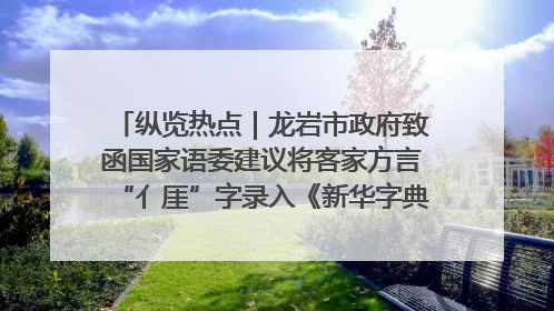 纵览热点｜龙岩市政府致函国家语委建议将客家方言“亻厓”字录入《新华字典》引发热议，当地回应