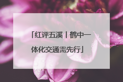 红评五溪丨鹤中一体化交通需先行