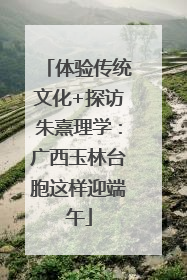 体验传统文化+探访朱熹理学：广西玉林台胞这样迎端午