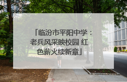 临汾市平阳中学：老兵风采映校园 红色薪火续新章