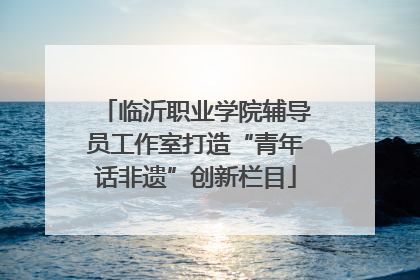 临沂职业学院辅导员工作室打造“青年话非遗”创新栏目