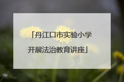 丹江口市实验小学开展法治教育讲座