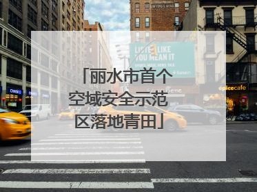 丽水市首个空域安全示范区落地青田