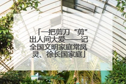 一把剪刀“剪”出人间大爱——记全国文明家庭常凤灵、徐长国家庭