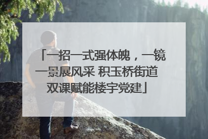 一招一式强体魄，一镜一景展风采 积玉桥街道双课赋能楼宇党建