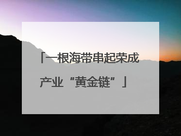 一根海带串起荣成产业“黄金链”