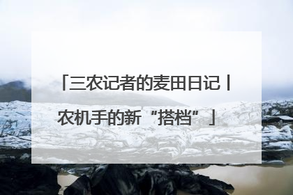 三农记者的麦田日记丨农机手的新“搭档”