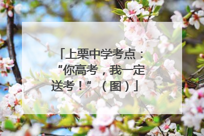 上栗中学考点：“你高考，我一定送考！”（图）