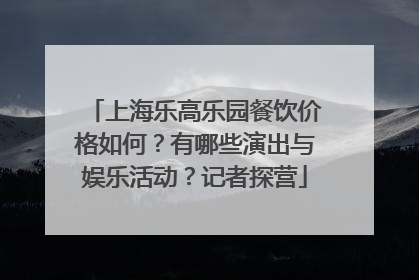 上海乐高乐园餐饮价格如何？有哪些演出与娱乐活动？记者探营