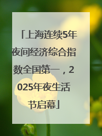 上海连续5年夜间经济综合指数全国第一，2025年夜生活节启幕