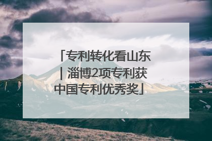 专利转化看山东｜淄博2项专利获中国专利优秀奖