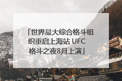 世界最大综合格斗组织重启上海站 UFC格斗之夜8月上演