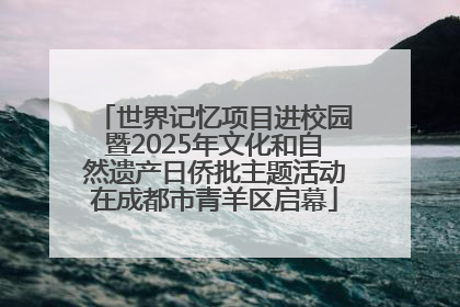世界记忆项目进校园暨2025年文化和自然遗产日侨批主题活动在成都市青羊区启幕