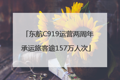 东航C919运营两周年承运旅客逾157万人次