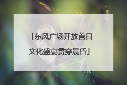 东风广场开放首日 文化盛宴贯穿晨昏