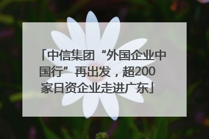 中信集团“外国企业中国行”再出发，超200家日资企业走进广东