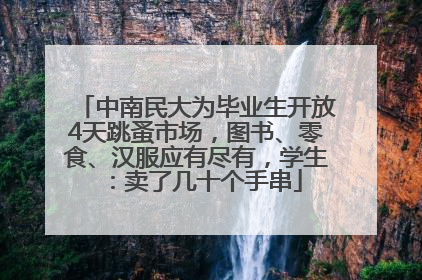 中南民大为毕业生开放4天跳蚤市场，图书、零食、汉服应有尽有，学生：卖了几十个手串